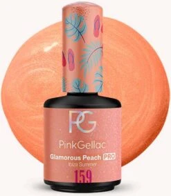 Pink Gellac - Glamorous Peach - Gellak - Vegan - Oranje - Glanzend - 15ml -Cosmetica Winkel 1043x1200