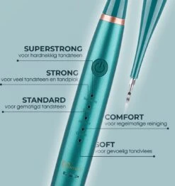 Merkloos Tandsteen Verwijderaar Elektrisch Dentect – Tandenborstel Opzetstukken - Tandarts Spiegel - 5 Standen - Groen -Cosmetica Winkel 1131x1200 1