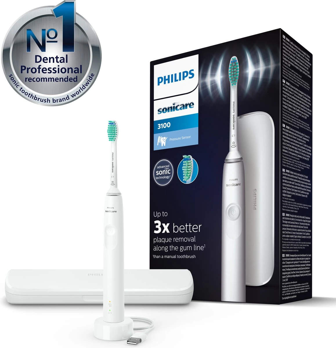 Philips Sonicare Series 3100 HX3673/13 - Elektrische Tandenborstel 4 Philips Sonicare Series 3100 HX3673/13 - Elektrische Tandenborstel - Afbeelding 2