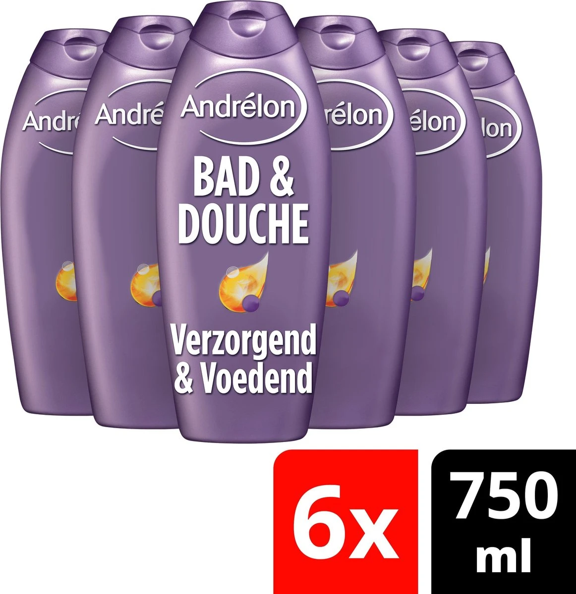 Andrélon 2in1 Bad & Douchegel - 6 X 750 Ml - Voordeelverpakking 5 Andrélon 2in1 Bad & Douchegel - 6 X 750 Ml - Voordeelverpakking - Afbeelding 3