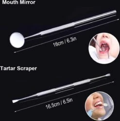 Compleet Tandarts Setje –4 Stuks Tandsteenhaakje – Tandartshaakje - Mondspiegel – Tandarts Gereedschap – Mondverzorging – Stainless Steel 10 Compleet Tandarts Setje –4 Stuks Tandsteenhaakje – Tandartshaakje - Mondspiegel – Tandarts Gereedschap – Mondverzorging – Stainless Steel -Cosmetica Winkel 1195x1200 4