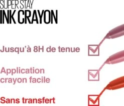 Maybelline SuperStay Ink Crayon Matte Lippenstift - 35 Treat Yourself - Roze -14 Gr -Cosmetica Winkel 1200x1031
