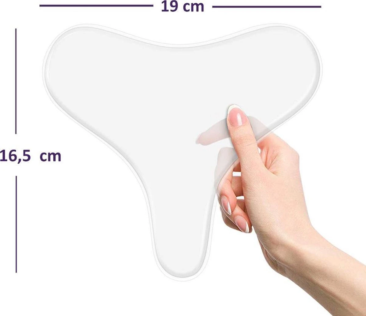 Simia™ Anti Rimpel Beauty Pads - Decolleté Large T Shape Set (2 Stuks) - Herbruikbaar Anti Aging Siliconen Pad Tegen Lijntjes En Slaaprimpels 3 Simia™ Anti Rimpel Beauty Pads - Decolleté Large T Shape Set (2 Stuks) - Herbruikbaar Anti Aging Siliconen Pad Tegen Lijntjes En Slaaprimpels - Afbeelding 2