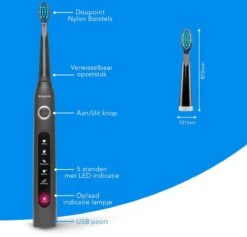 LifeGoods Elektrische Tandenborstel - Oplaadbaar - Veilig Voor Douche - 4 Opzetborstels - Zwart 13 LifeGoods Elektrische Tandenborstel - Oplaadbaar - Veilig Voor Douche - 4 Opzetborstels - Zwart -Cosmetica Winkel 1200x1150 1