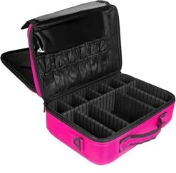 Cosmetica Koffer - Make-up Koffer Met Verstelbare Vakken - Visagie En Nagelstyliste Beauty Koffer - 40x30x14CM - Roze 23 Cosmetica Koffer - Make-up Koffer Met Verstelbare Vakken - Visagie En Nagelstyliste Beauty Koffer - 40x30x14CM - Roze -Cosmetica Winkel 1200x1180 1