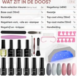 Gellak Starterspakket - Gellak - Gel Nagellak - Gellak Set - 6x8ML Kleuren - Nude Edition - Gellac - Nude Kleuren -Cosmetica Winkel 1200x1182