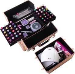 Koffer Groot Holo/Golden Rose XXL Met Opbergvakken -Cosmetica Winkel 1200x1187