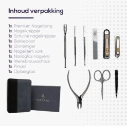 Skeraxo 8-delige Luxe Verschillende Tools - Professioneel Manicure Set & Pedicureset Met Nagelvijl & Nageltang – Behandeling Nagels En Huid -Cosmetica Winkel 1200x1197 8