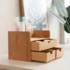 Merkloos Decopatent® Luxe Make-up Organizer Met 3 Lades - Cosmetica Organizer Make Up Met Schuiflade Bamboe Hout - Cosmeticahouder - Toren -Cosmetica Winkel 1200x1200 129