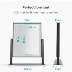 Mirlux Hollywood Spiegel Met Verlichting - Make Up - Visagie - Dimbaar LED Lampen Licht - Zwart -Cosmetica Winkel 1200x1200 161