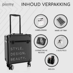 PIXMY® - MT130-S - Make Up Koffer - Cosmetica Koffer - DESIGN -Cosmetica Winkel 1200x1200 168