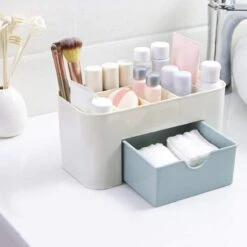 IBright Make-Up Organizer Met Lade - Cosmetica Opbergdoos - Bureau Organizer - Blauw -Cosmetica Winkel 1200x1200 233