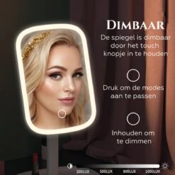 HighHome - Make Up Spiegel Met Led Verlichting - Inclusief 10x Spiegel - 3 Warmtes - 360 °C Draaibaar 12 HighHome - Make Up Spiegel Met Led Verlichting - Inclusief 10x Spiegel - 3 Warmtes - 360 °C Draaibaar -Cosmetica Winkel 1200x1200