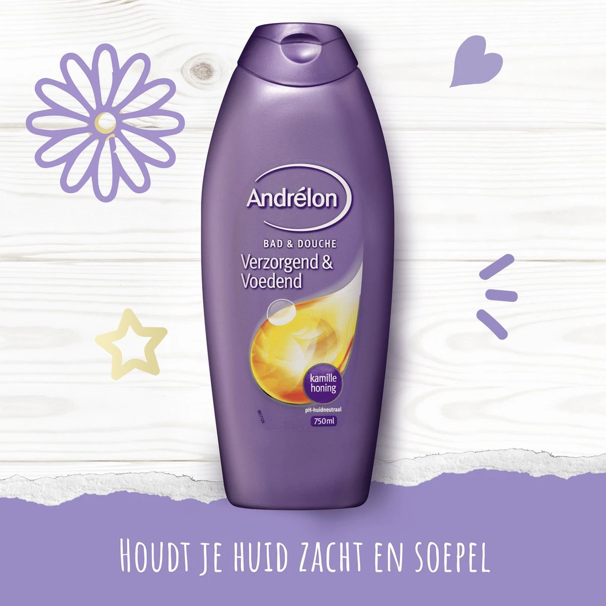 Andrélon 2in1 Bad & Douchegel - 6 X 750 Ml - Voordeelverpakking 7 Andrélon 2in1 Bad & Douchegel - 6 X 750 Ml - Voordeelverpakking - Afbeelding 5