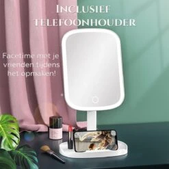 HighHome - Make Up Spiegel Met Led Verlichting - Inclusief 10x Spiegel - 3 Warmtes - 360 °C Draaibaar 16 HighHome - Make Up Spiegel Met Led Verlichting - Inclusief 10x Spiegel - 3 Warmtes - 360 °C Draaibaar -Cosmetica Winkel 1200x1200 4