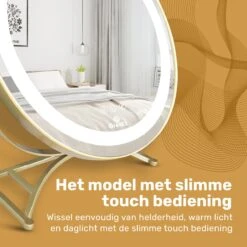 Great's® Make Up Spiegel Met LED Verlichting - ⌀ 40cm - Visagie Spiegel Rond - Extra Close Up Spiegeltje 10x - Goud -Cosmetica Winkel 1200x1200 62