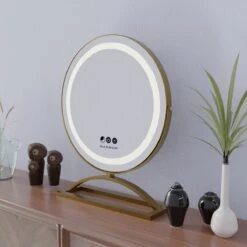 Marbor Make Up Spiegel Met LED Verlichting - Goud - Hollywood Mirror 12 Marbor Make Up Spiegel Met LED Verlichting - Goud - Hollywood Mirror -Cosmetica Winkel 1200x1200 75