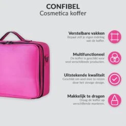 Cosmetica Koffer - Make-up Koffer Met Verstelbare Vakken - Visagie En Nagelstyliste Beauty Koffer - 40x30x14CM - Roze 22 Cosmetica Koffer - Make-up Koffer Met Verstelbare Vakken - Visagie En Nagelstyliste Beauty Koffer - 40x30x14CM - Roze -Cosmetica Winkel 1200x1200 84