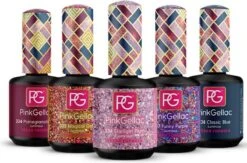 Pink Gellac - Color Box Luminous - Gellak - Set Van 3 Glitter En 2 Effen Kleuren -Cosmetica Winkel 1200x793