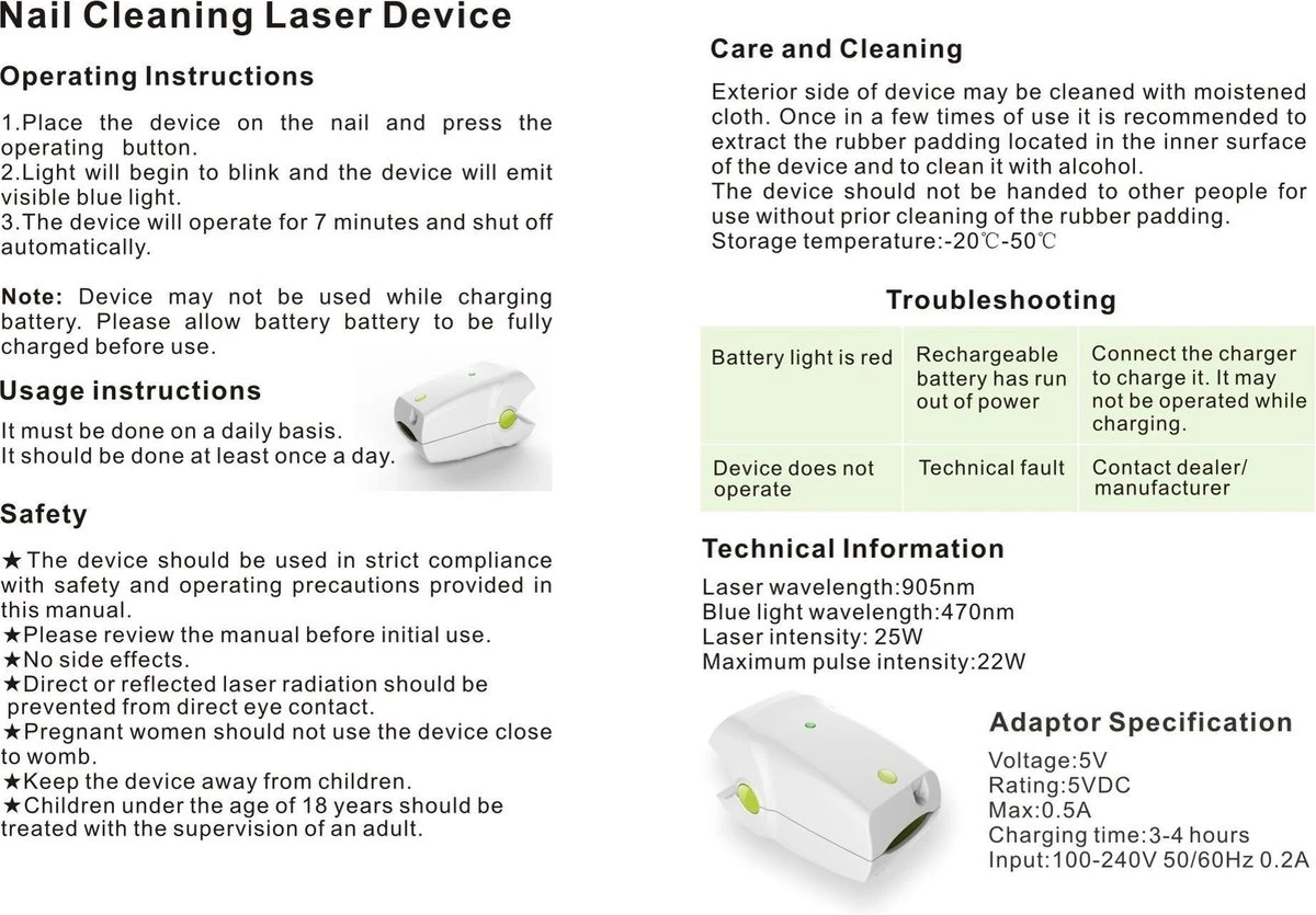 Anti Schimmelnagel Kalknagel Laserapparaat Om Zelf Te Behandelen, Veilig, Effectief, Snel En Pijnloos, Koude Laser Behandeling Voor Thuisgebruik, Voor Tenen En Vingers. Oplaadbaar. 7 Anti Schimmelnagel Kalknagel Laserapparaat Om Zelf Te Behandelen, Veilig, Effectief, Snel En Pijnloos, Koude Laser Behandeling Voor Thuisgebruik, Voor Tenen En Vingers. Oplaadbaar. - Afbeelding 5