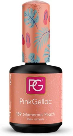 Pink Gellac - Glamorous Peach - Gellak - Vegan - Oranje - Glanzend - 15ml -Cosmetica Winkel 645x1200 1