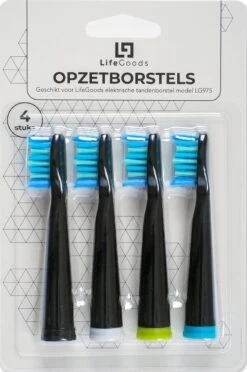 LifeGoods Opzetborstels - Voor Elektrische Tandenborstel - 4 Stuks - Zwart/Blauw 12 LifeGoods Opzetborstels - Voor Elektrische Tandenborstel - 4 Stuks - Zwart/Blauw -Cosmetica Winkel 797x1200