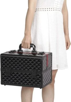 Make-upkoffer, Kapperskoffer, Cosmeticakoffer, Lege Nagelkoffer, Multikoffer, Afsluitbaar Voor Nageldesign/massageolie/fotoapparatuur, 34,7 X 22,2 X 25 Cm , Volledig Zwart HM-YAHEE-411233 15 Make-upkoffer, Kapperskoffer, Cosmeticakoffer, Lege Nagelkoffer, Multikoffer, Afsluitbaar Voor Nageldesign/massageolie/fotoapparatuur, 34,7 X 22,2 X 25 Cm , Volledig Zwart HM-YAHEE-411233 -Cosmetica Winkel 842x1200