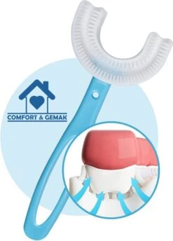 Tandenborstel Voor Kinderen - Eenvoudig, Hygiënisch En De Oplossing Voor Tandenpoetsen Bij Kinderen - BPA Vrij - BLAUW - 2 Tot 6 Jaar