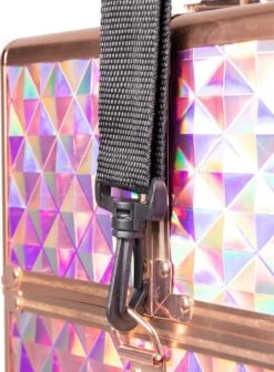 Koffer Groot Holo/Golden Rose XXL Met Opbergvakken -Cosmetica Winkel 883x1200