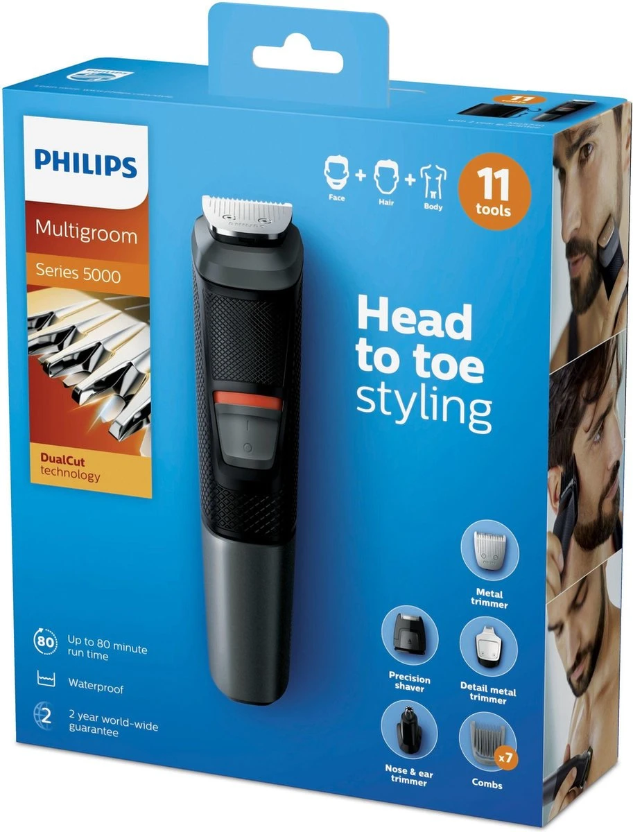 Philips Series 5000 MG5730/15 - Multigroom - Met 11 Hulpstukken 13 Philips Series 5000 MG5730/15 - Multigroom - Met 11 Hulpstukken - Afbeelding 11