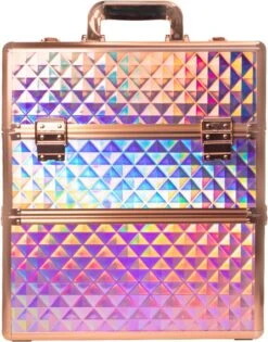 Koffer Groot Holo/Golden Rose XXL Met Opbergvakken -Cosmetica Winkel 942x1200