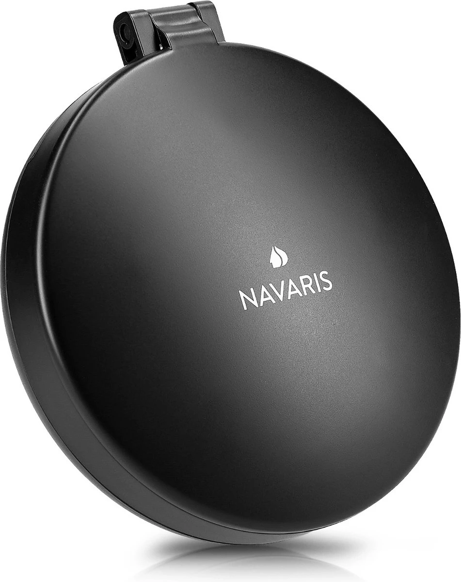 Navaris 1x/5x Vergrotende Make-up Spiegel - Compacte Opvouwbare Kap- En Reisspiegel - Led-verlichte Dubbelzijdige Make-upspiegel - Zwart 6 Navaris 1x/5x Vergrotende Make-up Spiegel - Compacte Opvouwbare Kap- En Reisspiegel - Led-verlichte Dubbelzijdige Make-upspiegel - Zwart - Afbeelding 4